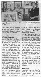 Exposition de Pleuven avec Jacques Bonodot en ao&ucirc;t 2009