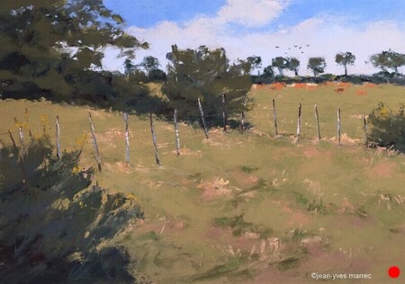 "Bocage" pastel sec 36x26 cm (encadré 50x40 cm)  VENDU