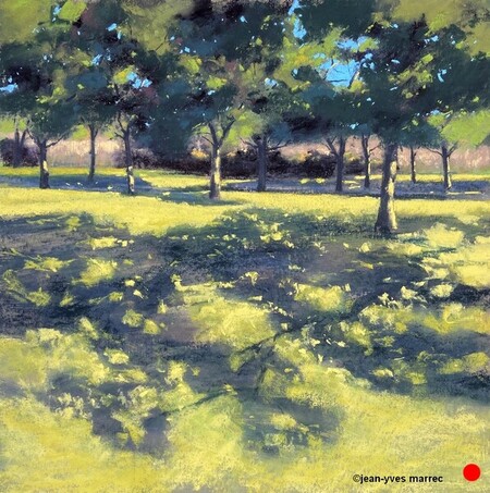 "Nature, force et beauté" pastel sec 44x44 cm  VENDU