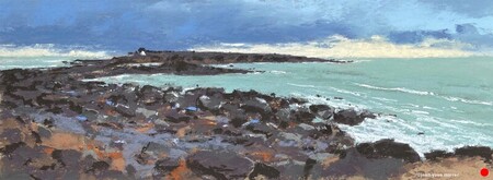 "A contempler Raguénès !" pastel sec 49x18 cm   VENDU