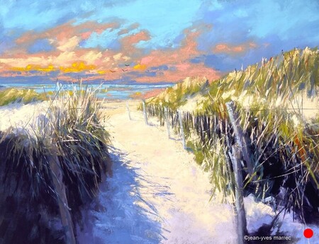 "Une belle fin de journée" pastel sec 44x34 cm   VENDU