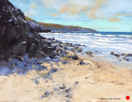 "Respirer le vent du large" pastel sec 44x34 cm   VENDU