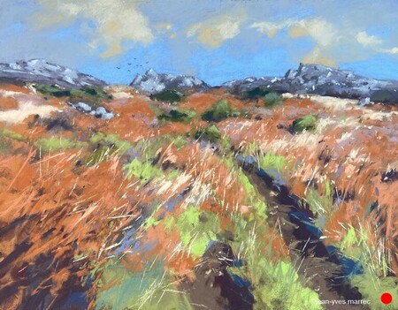 "Monts d'arrée mystiques" pastel sec 45x35 cm   VENDU