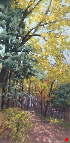 "For&ecirc;t 1" pastel sec 62x31  VENDU