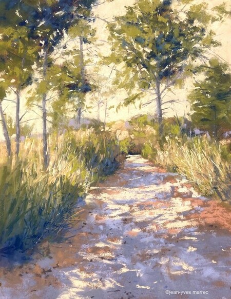 "Senteurs d'&eacute;t&eacute;" pastel sec 33x43 cm (encadr&eacute; 50x60 cm)  Disponible &agrave; la galerie Signatures