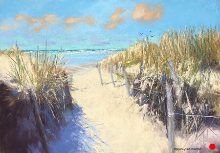 "Respiration iodée" pastel sec 31x21 cm  VENDU