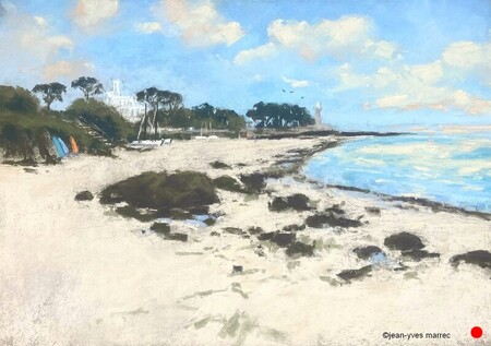 "Temps estival &agrave; B&eacute;nodet" pastel sec 36x26cm   VENDU