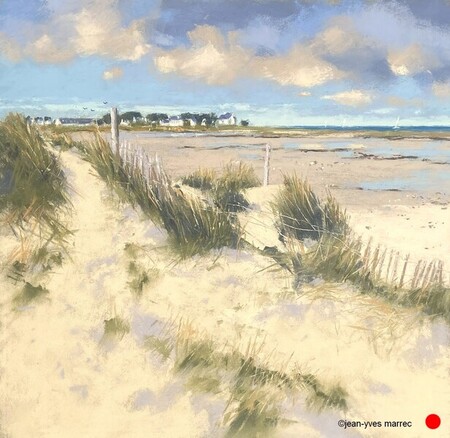 "Pors Carn paisible" pastel sec 35x35 cm  VENDU