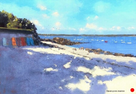 "Ombres à Beg Meil" pastel sec 36x26 cm  VENDU