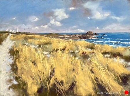 "Vent à lesconil" pastel sec 36x26 cm  VENDU
