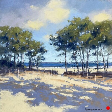 "Une belle journ&eacute;e" pastel sec 26x26 cm  VENDU