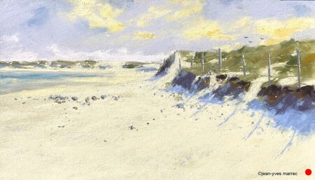 "Vers Pors carn un soir" pastel sec  36x21 cm  VENDU